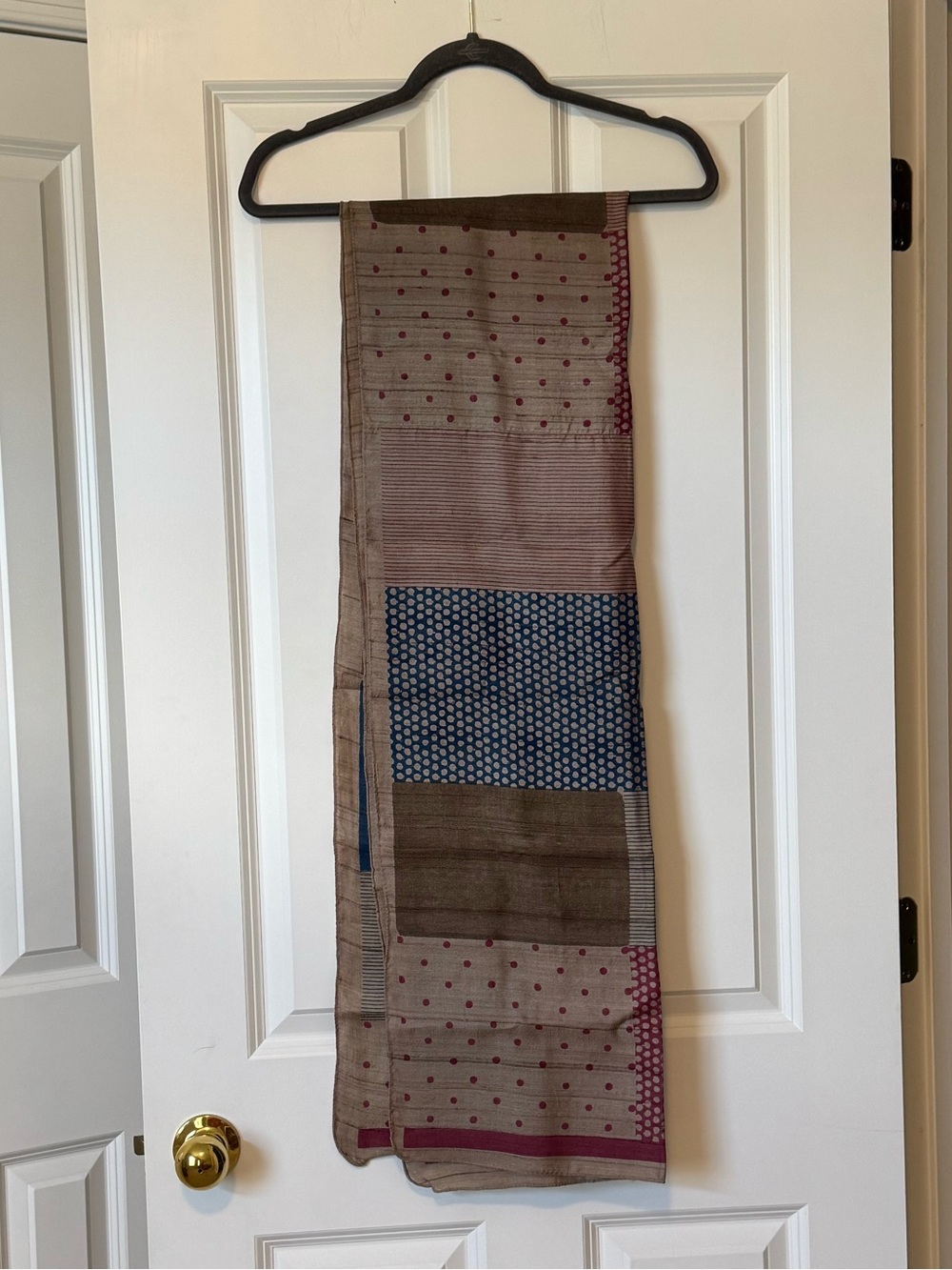 FabIndia Brown Raw Silk Scarf